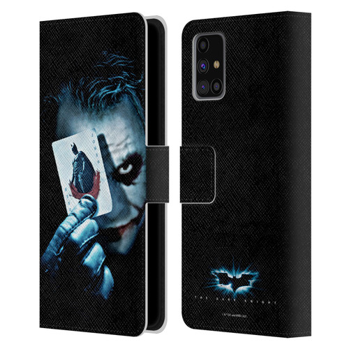 The Dark Knight Key Art Joker Card Leather Book Wallet Case Cover For Samsung Galaxy M31s (2020)