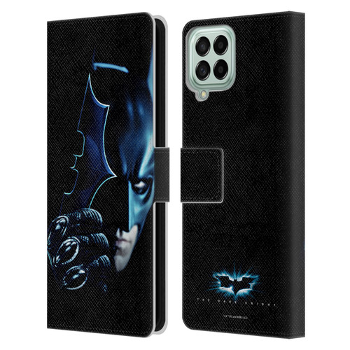 The Dark Knight Key Art Batman Batarang Leather Book Wallet Case Cover For Samsung Galaxy M33 (2022)