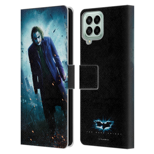 The Dark Knight Key Art Joker Poster Leather Book Wallet Case Cover For Samsung Galaxy M33 (2022)