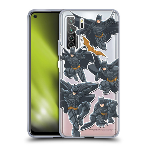 The Dark Knight Character Art Batman Sticker Collage Soft Gel Case for Huawei Nova 7 SE/P40 Lite 5G