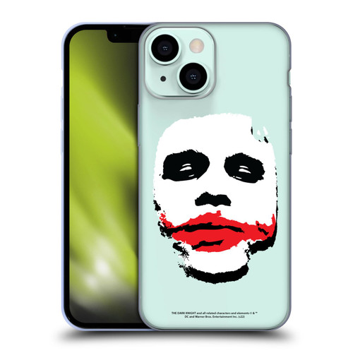 The Dark Knight Character Art Joker Face Soft Gel Case for Apple iPhone 13 Mini