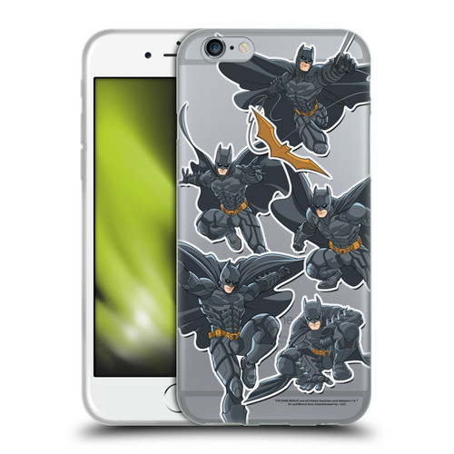 The Dark Knight Character Art Batman Sticker Collage Soft Gel Case for Apple iPhone 6 / iPhone 6s