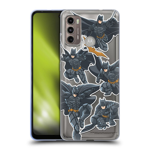 The Dark Knight Character Art Batman Sticker Collage Soft Gel Case for Motorola Moto G60 / Moto G40 Fusion