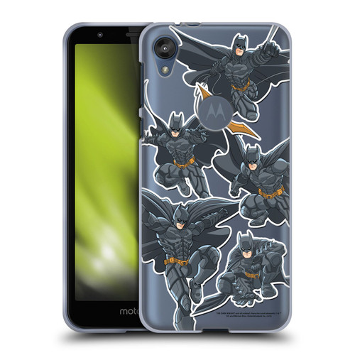 The Dark Knight Character Art Batman Sticker Collage Soft Gel Case for Motorola Moto E6