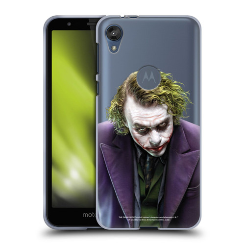 The Dark Knight Character Art Joker Soft Gel Case for Motorola Moto E6