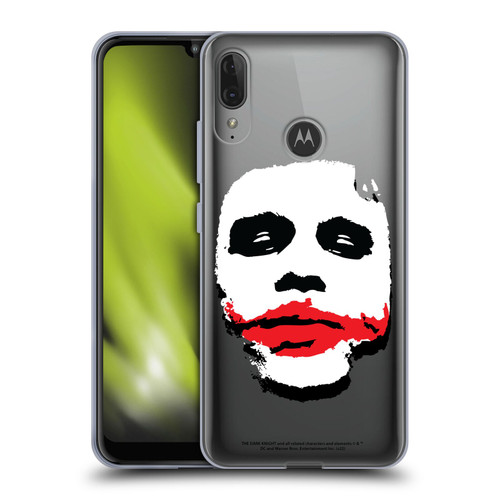 The Dark Knight Character Art Joker Face Soft Gel Case for Motorola Moto E6 Plus