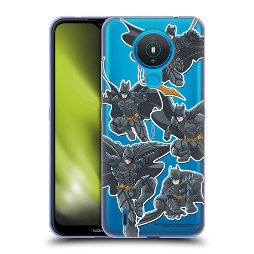 The Dark Knight Character Art Batman Sticker Collage Soft Gel Case for Nokia 1.4
