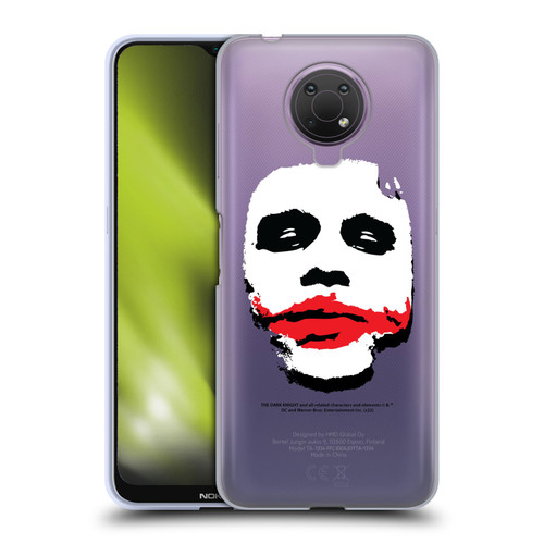 The Dark Knight Character Art Joker Face Soft Gel Case for Nokia G10