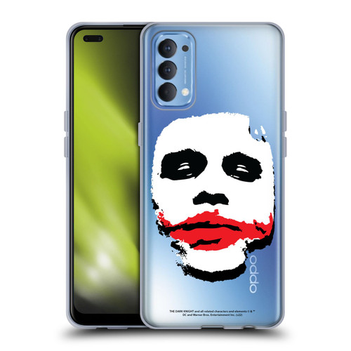 The Dark Knight Character Art Joker Face Soft Gel Case for OPPO Reno 4 5G