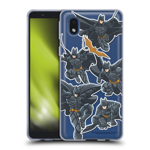 The Dark Knight Character Art Batman Sticker Collage Soft Gel Case for Samsung Galaxy A01 Core (2020)