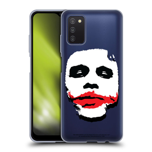 The Dark Knight Character Art Joker Face Soft Gel Case for Samsung Galaxy A03s (2021)