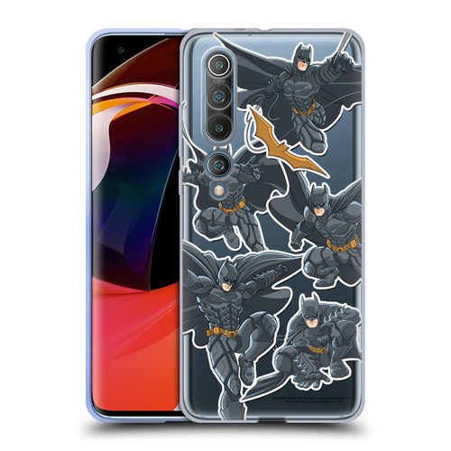 The Dark Knight Character Art Batman Sticker Collage Soft Gel Case for Xiaomi Mi 10 5G / Mi 10 Pro 5G