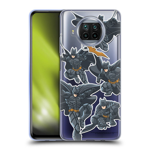 The Dark Knight Character Art Batman Sticker Collage Soft Gel Case for Xiaomi Mi 10T Lite 5G