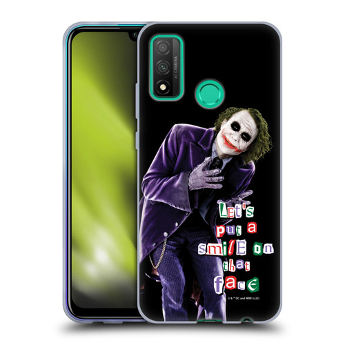 The Dark Knight Graphics Joker Put A Smile Soft Gel Case for Huawei P Smart (2020)