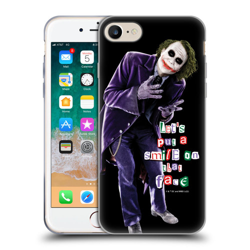 The Dark Knight Graphics Joker Put A Smile Soft Gel Case for Apple iPhone 7 / 8 / SE 2020 & 2022