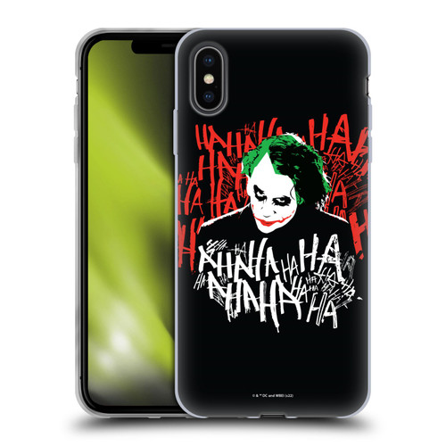 The Dark Knight Graphics Joker Laugh Soft Gel Case for Apple iPhone XS Max