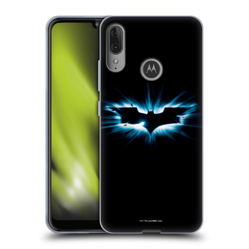 The Dark Knight Graphics Logo Black Soft Gel Case for Motorola Moto E6 Plus