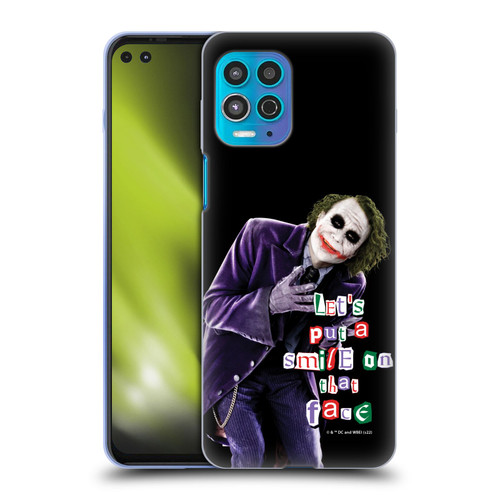The Dark Knight Graphics Joker Put A Smile Soft Gel Case for Motorola Moto G100