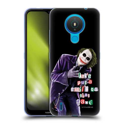 The Dark Knight Graphics Joker Put A Smile Soft Gel Case for Nokia 1.4