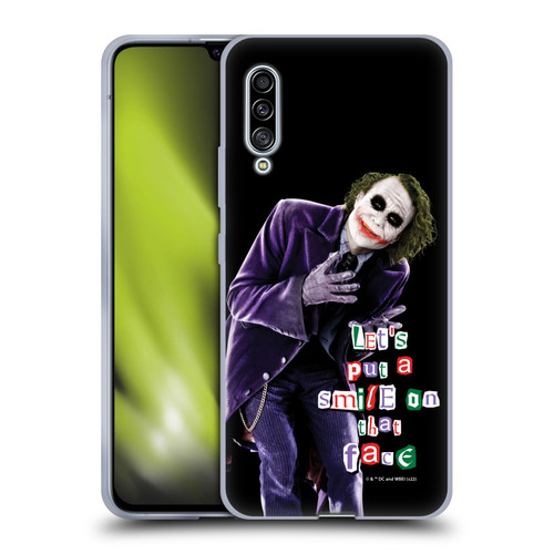 The Dark Knight Graphics Joker Put A Smile Soft Gel Case for Samsung Galaxy A90 5G (2019)