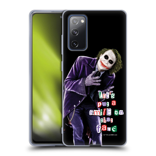 The Dark Knight Graphics Joker Put A Smile Soft Gel Case for Samsung Galaxy S20 FE / 5G