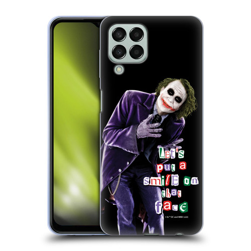The Dark Knight Graphics Joker Put A Smile Soft Gel Case for Samsung Galaxy M33 (2022)
