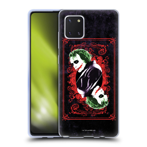 The Dark Knight Graphics Joker Card Soft Gel Case for Samsung Galaxy Note10 Lite