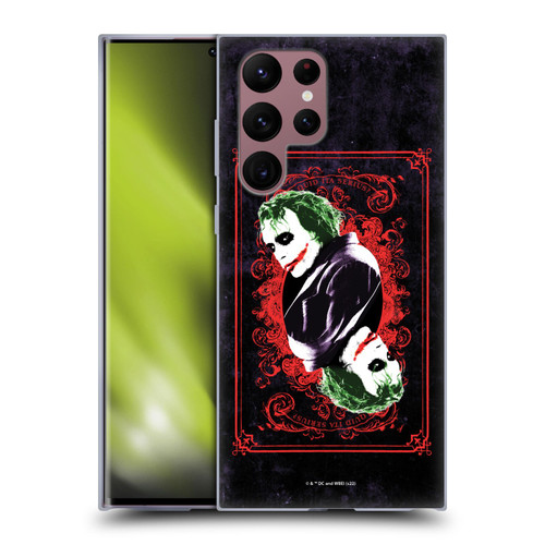 The Dark Knight Graphics Joker Card Soft Gel Case for Samsung Galaxy S22 Ultra 5G