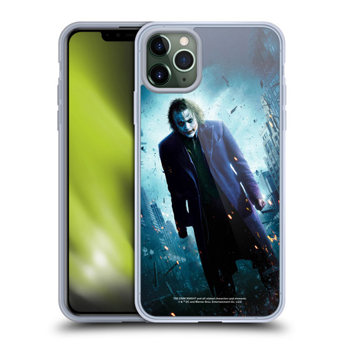 The Dark Knight Key Art Joker Poster Soft Gel Case for Apple iPhone 11 Pro Max & MagSafe