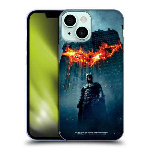 The Dark Knight Key Art Batman Poster Soft Gel Case for Apple iPhone 13 Mini