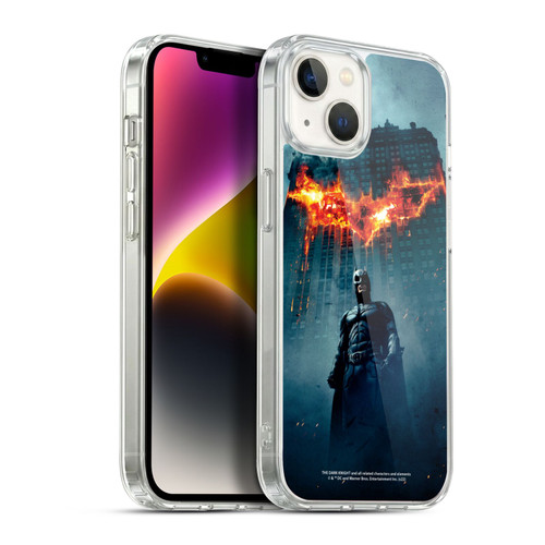 The Dark Knight Key Art Batman Poster Soft Gel Case for Apple iPhone 14 Plus & MagSafe