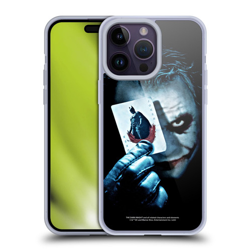 The Dark Knight Key Art Joker Card Soft Gel Case for Apple iPhone 14 Pro Max & MagSafe