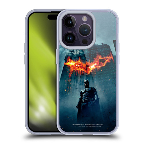 The Dark Knight Key Art Batman Poster Soft Gel Case for Apple iPhone 14 Pro