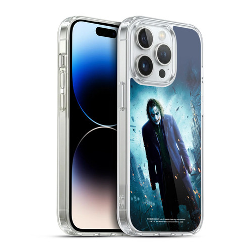 The Dark Knight Key Art Joker Poster Soft Gel Case for Apple iPhone 14 Pro & MagSafe