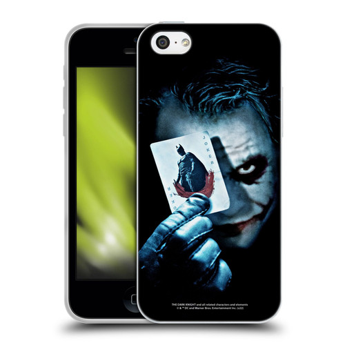 The Dark Knight Key Art Joker Card Soft Gel Case for Apple iPhone 5c