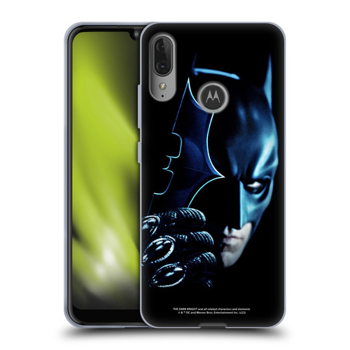 The Dark Knight Key Art Batman Batarang Soft Gel Case for Motorola Moto E6 Plus