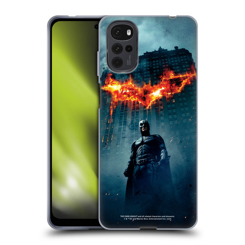 The Dark Knight Key Art Batman Poster Soft Gel Case for Motorola Moto G22