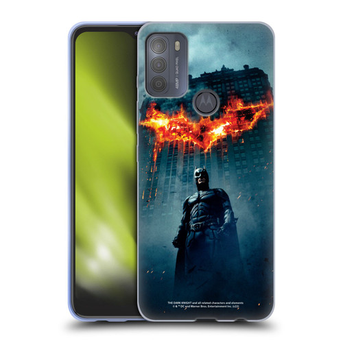 The Dark Knight Key Art Batman Poster Soft Gel Case for Motorola Moto G50