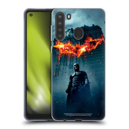 The Dark Knight Key Art Batman Poster Soft Gel Case for Samsung Galaxy A21 (2020)
