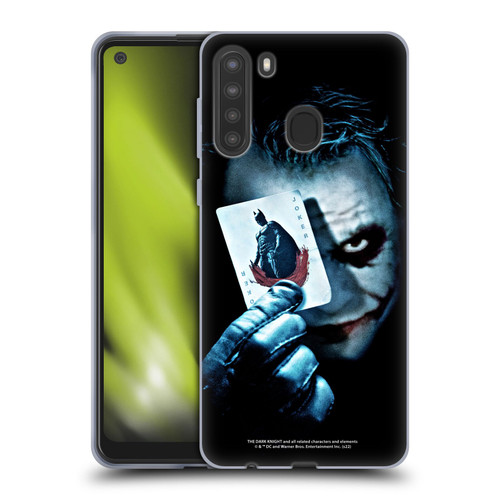 The Dark Knight Key Art Joker Card Soft Gel Case for Samsung Galaxy A21 (2020)
