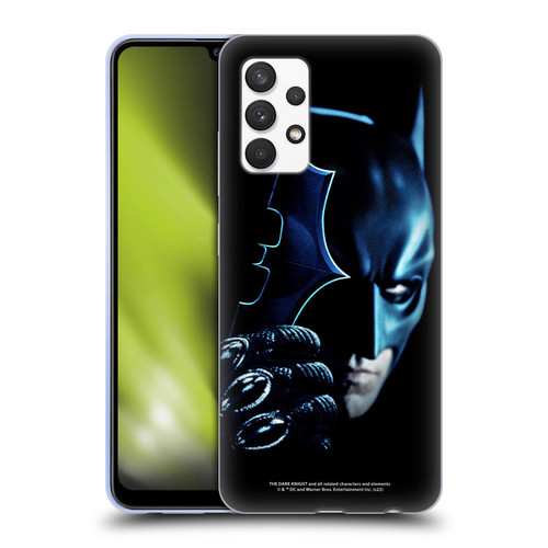 The Dark Knight Key Art Batman Batarang Soft Gel Case for Samsung Galaxy A32 (2021)