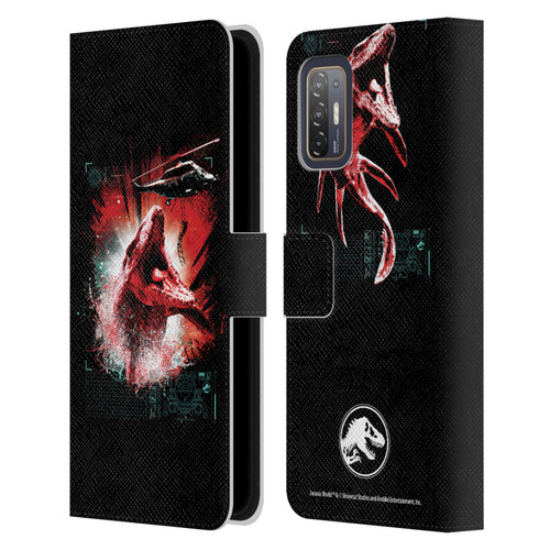Jurassic World Fallen Kingdom Key Art Mosasaurus Leather Book Wallet Case Cover For HTC Desire 21 Pro 5G