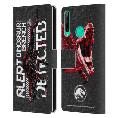 Jurassic World Fallen Kingdom Key Art Dinosaur Breach Leather Book Wallet Case Cover For Huawei P40 lite E