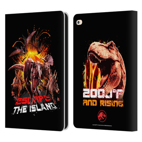 Jurassic World Fallen Kingdom Key Art Dinosaurs Escape Island Leather Book Wallet Case Cover For Apple iPad Air 2 (2014)