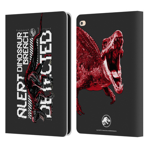 Jurassic World Fallen Kingdom Key Art Dinosaur Breach Leather Book Wallet Case Cover For Apple iPad Air 2 (2014)