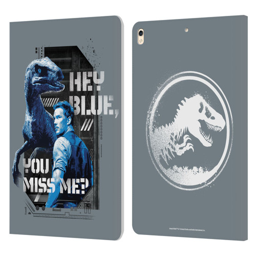Jurassic World Fallen Kingdom Key Art Hey Blue & Owen Leather Book Wallet Case Cover For Apple iPad Pro 10.5 (2017)
