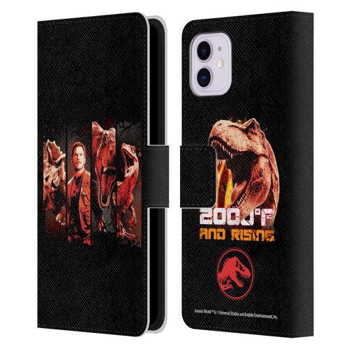 Jurassic World Fallen Kingdom Key Art Character Frame Leather Book Wallet Case Cover For Apple iPhone 11
