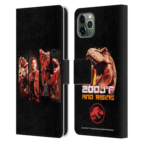 Jurassic World Fallen Kingdom Key Art Character Frame Leather Book Wallet Case Cover For Apple iPhone 11 Pro Max