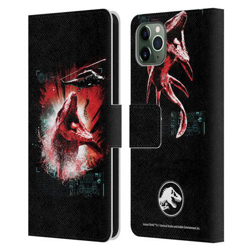 Jurassic World Fallen Kingdom Key Art Mosasaurus Leather Book Wallet Case Cover For Apple iPhone 11 Pro Max
