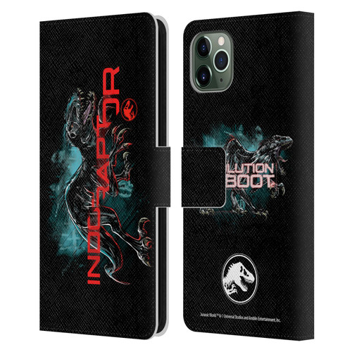 Jurassic World Fallen Kingdom Key Art Indoraptor Leather Book Wallet Case Cover For Apple iPhone 11 Pro Max